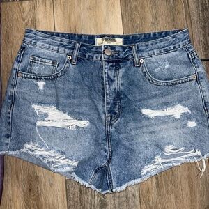 Vintage Rock&Roll Distressed Jean Shorts